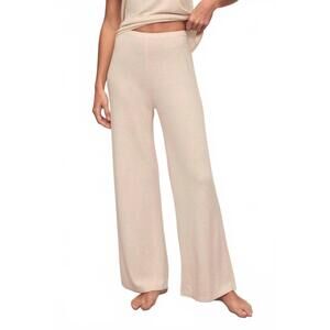 NEW EBERJEY fine gauge sweater pant in almond heather